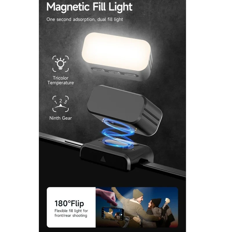گیمبال و استابیلایزر هوشمند توکی مدل M03 AI 3-Axis به همراه دوربین دنبال کننده و میکروفون و فلش