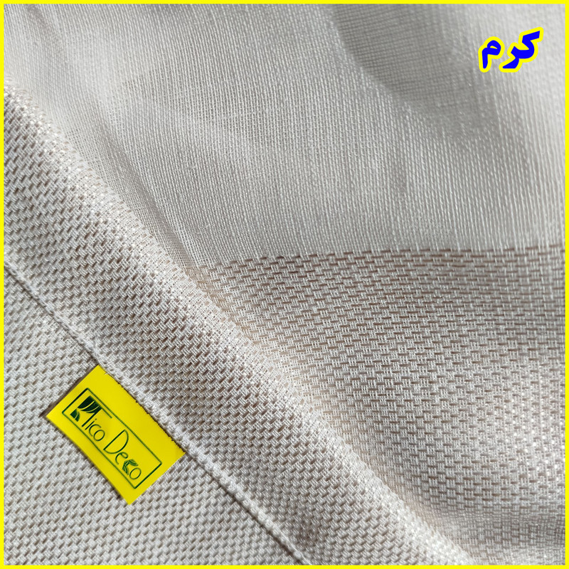 پرده پانچ تیکو دکو مدل کتان شفاف حاشیه دار سایز 280 × 300 سانتی‌متر