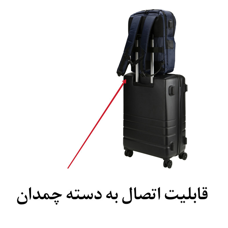 کوله پشتی لپ تاپ تنسر مدل راکی کد 119 مناسب برای لپ تاپ 15.6 اینچی