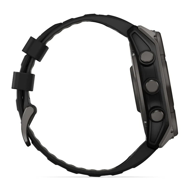 ساعت هوشمند 47 میلی‌متری گارمین مدل Fenix 8 Solar Sapphire با بند سیلیکونی