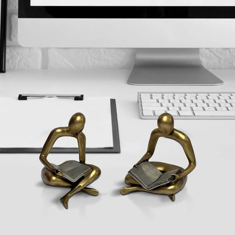 تندیس مدل انسان کتابخوان مجموعه 2 عددی