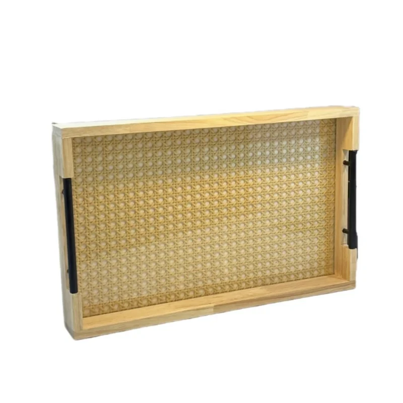 سینی دسته دار مدل شطرنجی سایز 42*27 سانتی متر