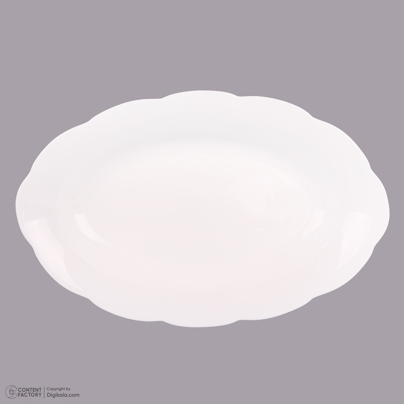 ظرف سرو مرغ و استیک آرکوپال آفر مدل نیلوفری بسته دو عددی، بیضی، سازگار با مایکروویو، قابل شست‌وشو با دست و ماشین ظرفشویی، ابعاد 15×15×5 سانتی‌متر