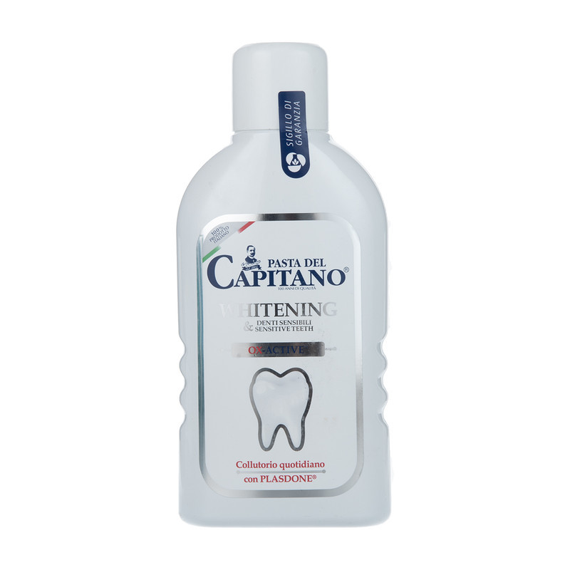 دهانشویه دندانهای حساس حاوی سفید کننده پاستا دل کاپیتانو مدل Sensitive+Whitening Mouthwash حجم 400 میلی لیتر