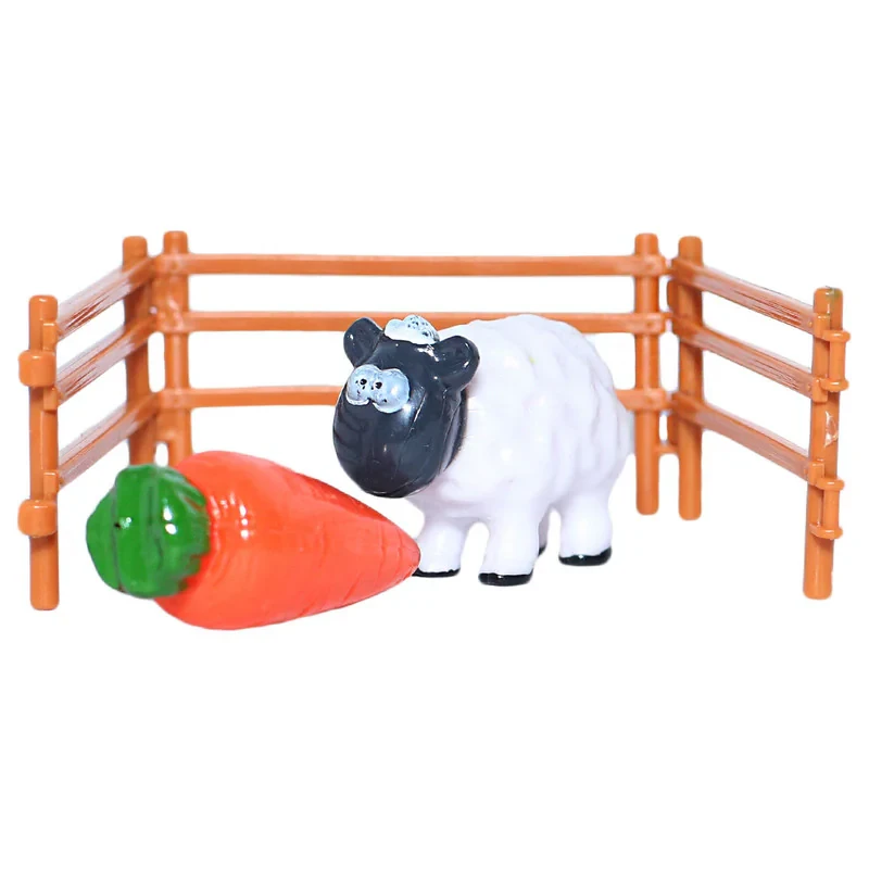 فیگور طرح مزرعه حیوانات گوسفند بسته 3 عددی