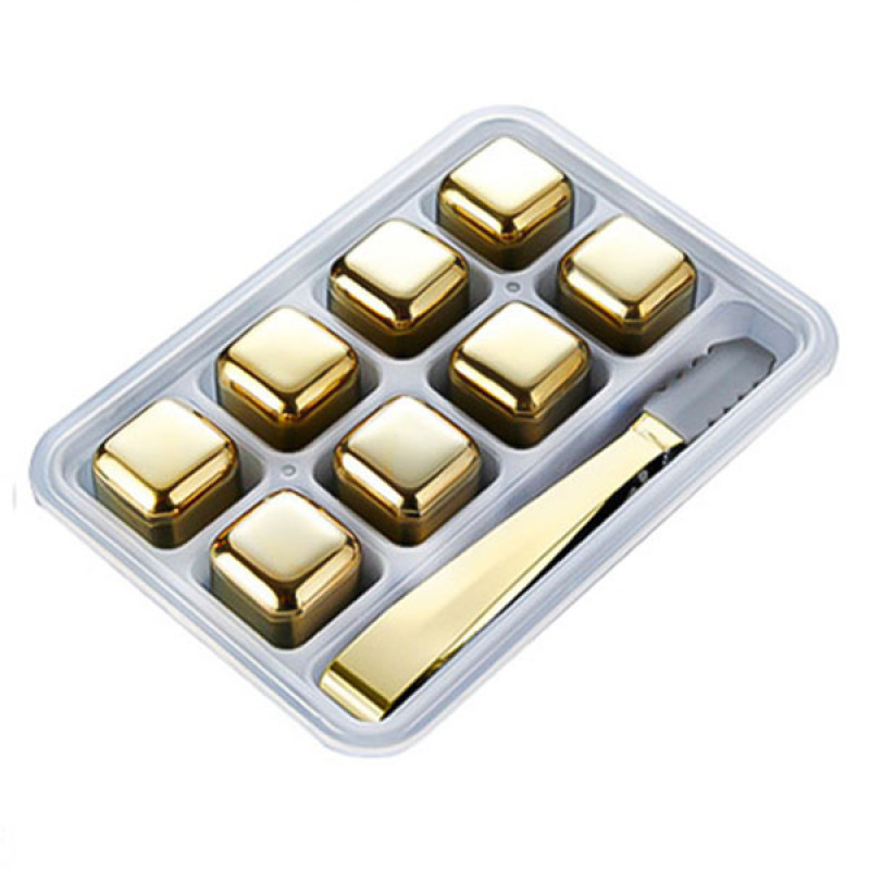 خنک‌کننده نوشیدنی مکعبی SN-FLNB-2103-20، 8 عددی، استیل ضدزنگ با سیلیکون، قابل شستشو با دست و ماشین ظرفشویی، به همراه انبر