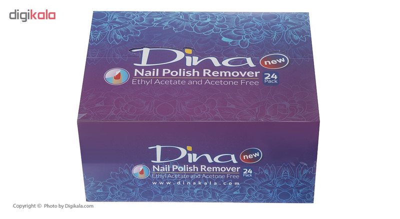 پد لاک پاک کن دینا مدل Flower بسته 24 عددی