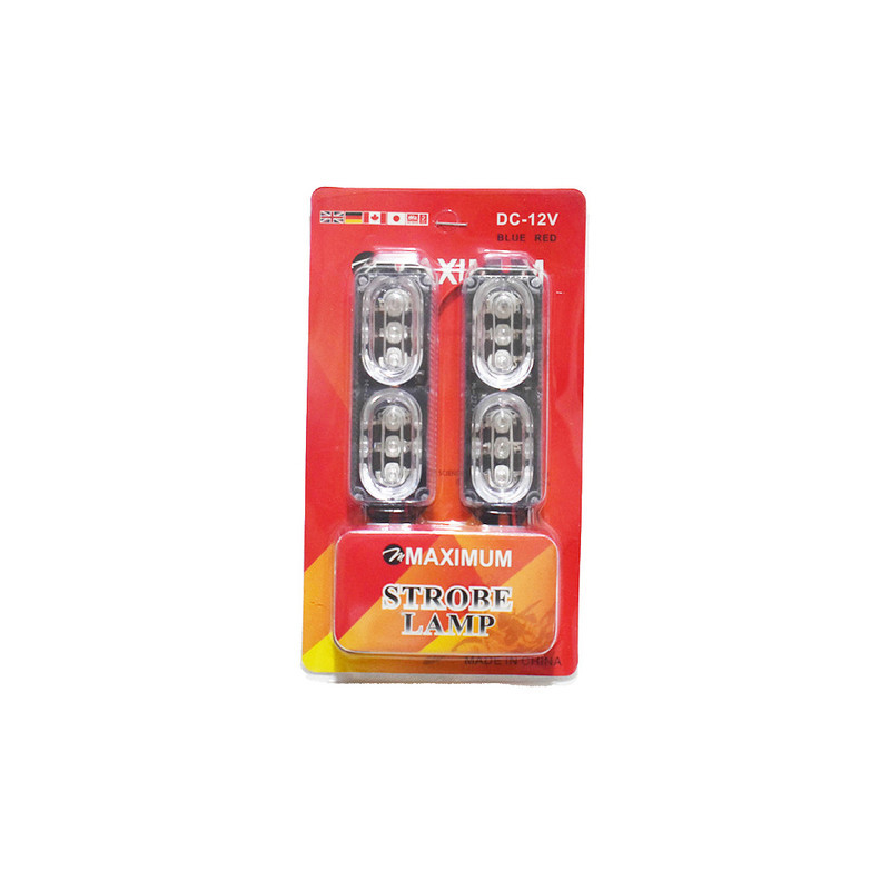 چراغ ال ای دی پلیسی موتور سیکلت ماکسیمم مدل X3015  بسته 2عددی