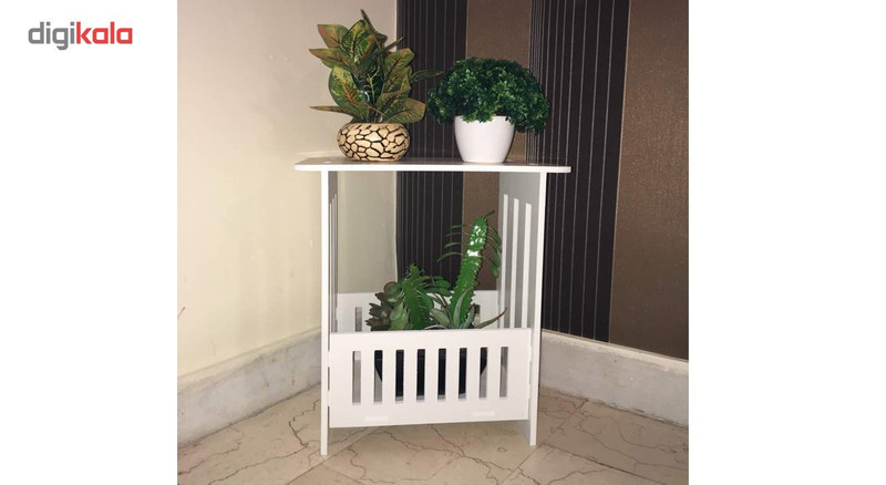 میز و استند گلدان مدل 492 از PVC ضدآب، چندتکه، مناسب گلدان‌های کوچک و جای مجله، ابعاد 34×26×41 سانتی‌متر، ضخامت 8 میلی‌متر، وزن 1000 گرم، قابل شستشو با آب و دستمال