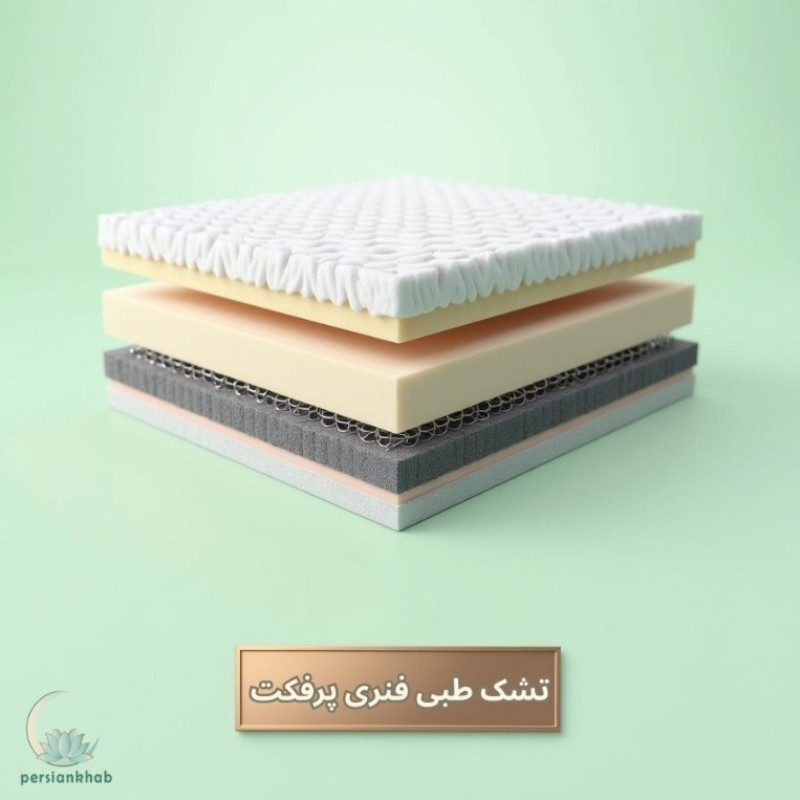 تشک طبی فنری رویال مدل پرفکت دو نفره سایز 200×160 سانتی متر