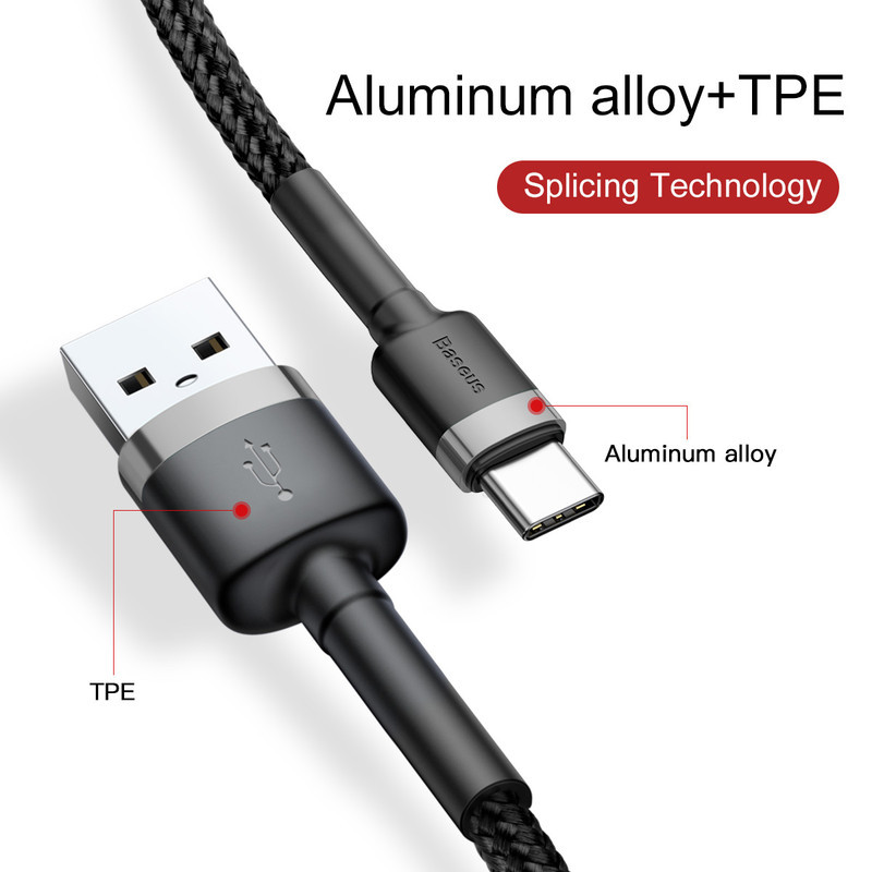 کابل تبدیل USB به USB-C باسئوس مدل CATKLF-UG1 Cafule طول 3 متر
