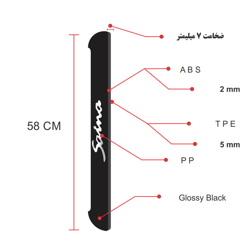 ضربه گیر خودرو مدل CB-IK مناسب برای سایپا ساینا