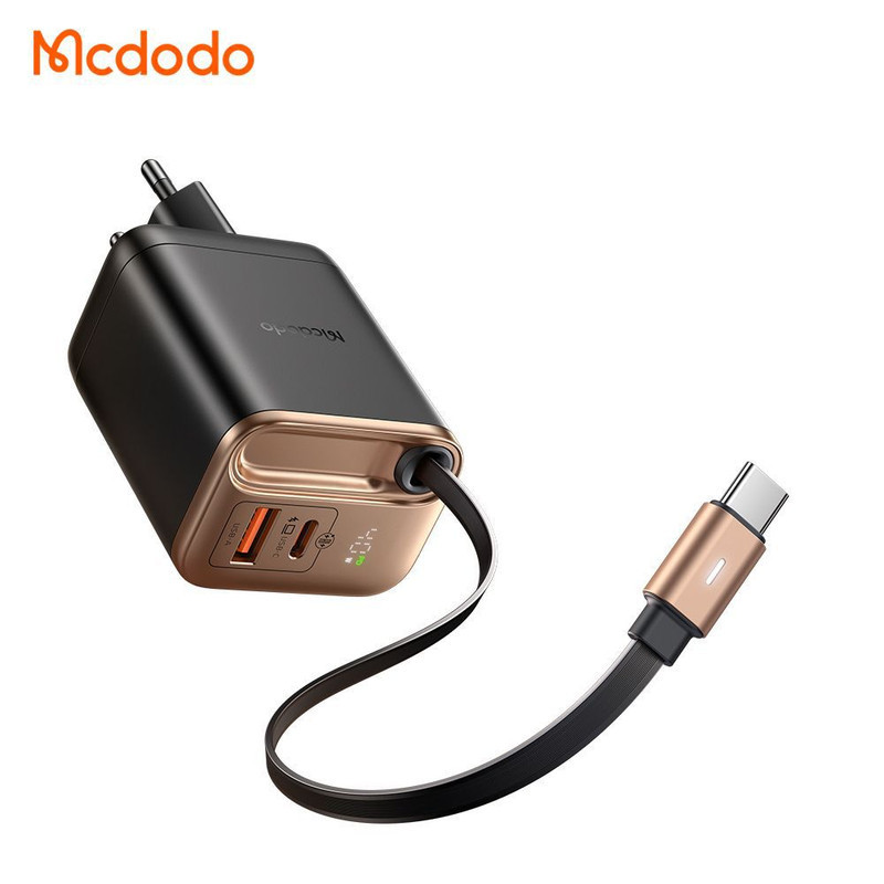 شارژر دیواری 40 وات مک دودو مدل CH-4280 به همراه کابل متصل به بدنه USB-C