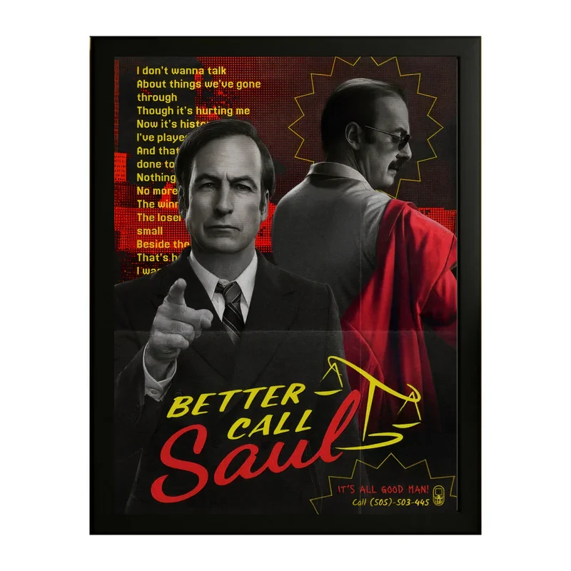 تابلو طرح بهتره با سال تماس بگیری better call saul کد 03 فریم مشکی