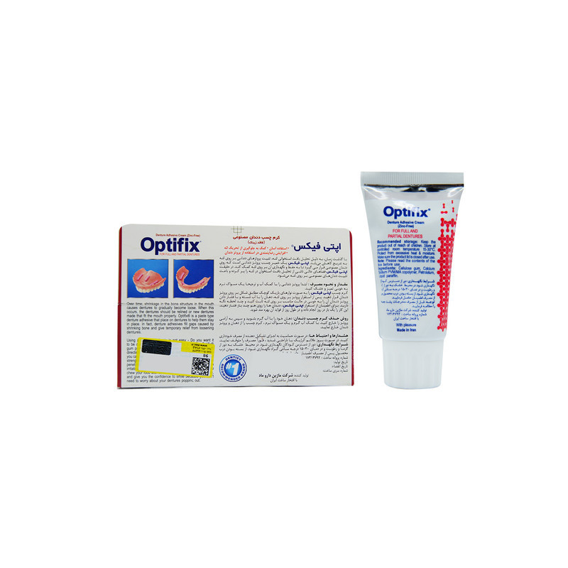 چسب دندان مصنوعی اپتی فیکس مدل zinc free وزن 60 گرم