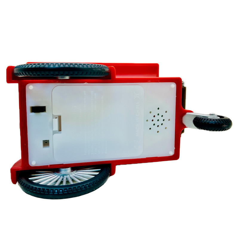 گوی موزیکال مدل پمپی لایت باکس آکواریومی طرح چرخ دستی بابانوئل و کریسمس کد P4215
