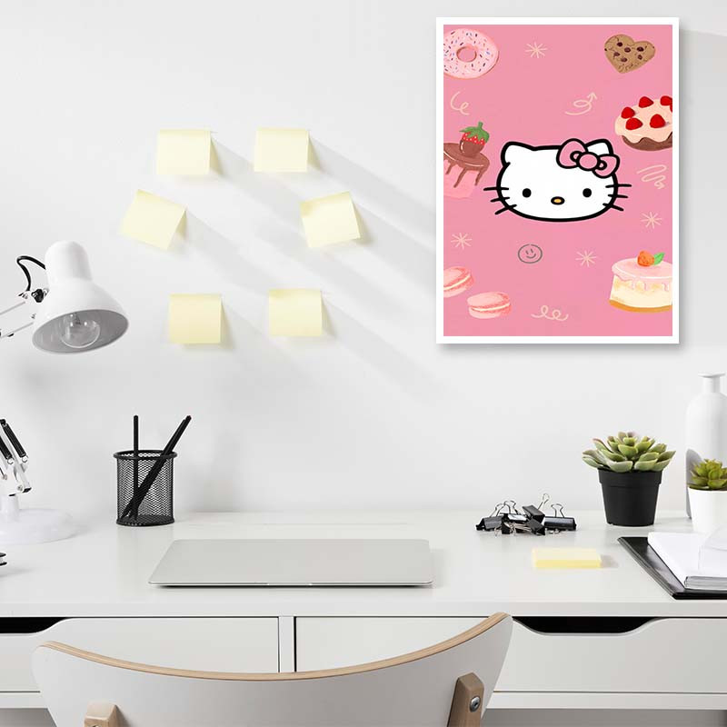 پوستر کارنيکا طرح هلو کیتی hello kitty کد 57058 مجموعه 8 عددی