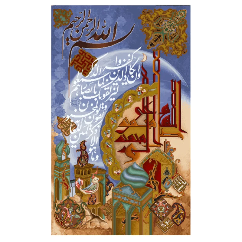 نخ و نقشه تابلوفرش مدل 22278