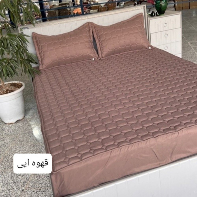 سرویس روتختی 2 نفر 3 تکه مدل  کشدار طرح زنبوری