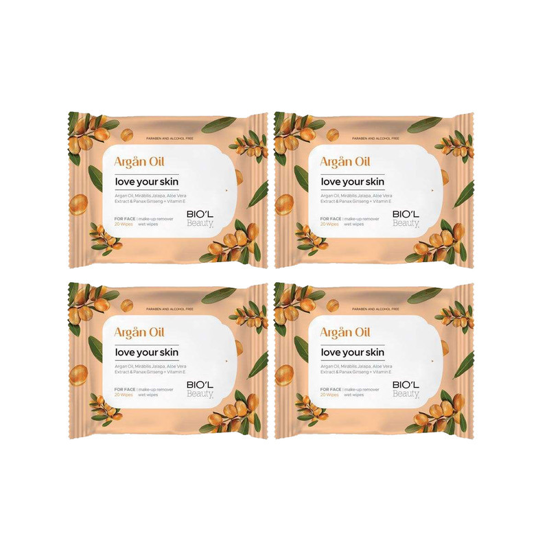 دستمال مرطوب بیول مدل Argan Oil مجموعه 4 عددی