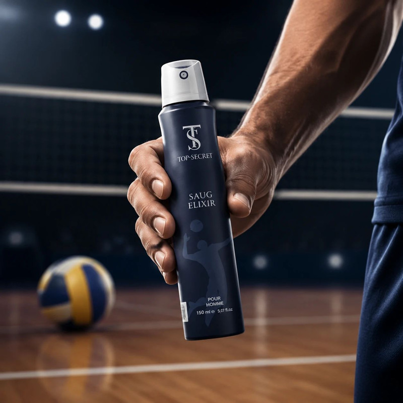 اسپری ضدتعریق مردانه تاپ سکرت مدل Saug Elixir حجم 200 میلی‌لیتر