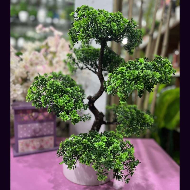 گل مصنوعی طرح بونسای با ابعاد 10×10×45 سانتی‌متر و وزن 100 گرم