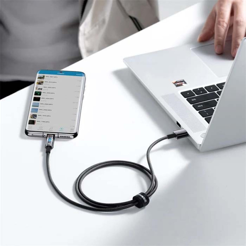کابل تبدیل USB به USB-C بیسوس مدل Explorer CATS000301 به طول 2 متر