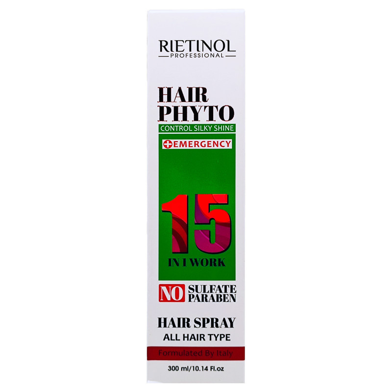 اسپری ماسک مو تقویت کننده ریتینول مدل Hair Phyto 15x1 مناسب برای انواع مو حجم 300 میلی لیتر