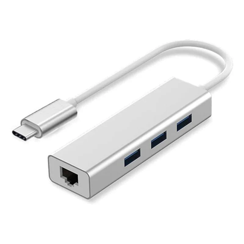 هاب USB-C چهار پورت و کارت شبکه مدل MN