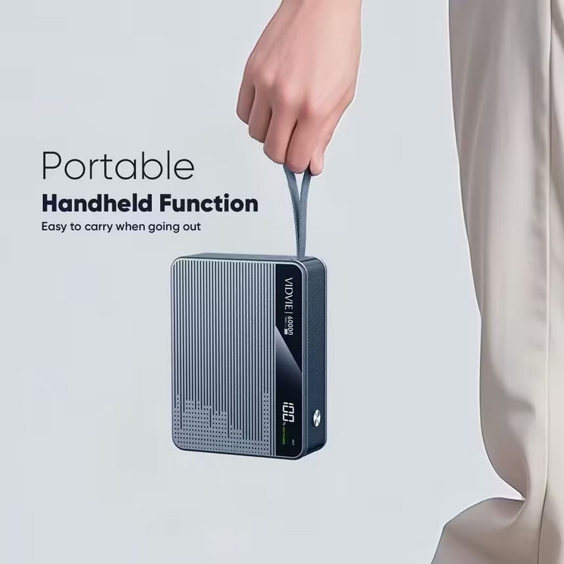 پاوربانک 27 وات ویدوی مدل PB7025 ظرفیت 60000 میلی‌آمپرساعت