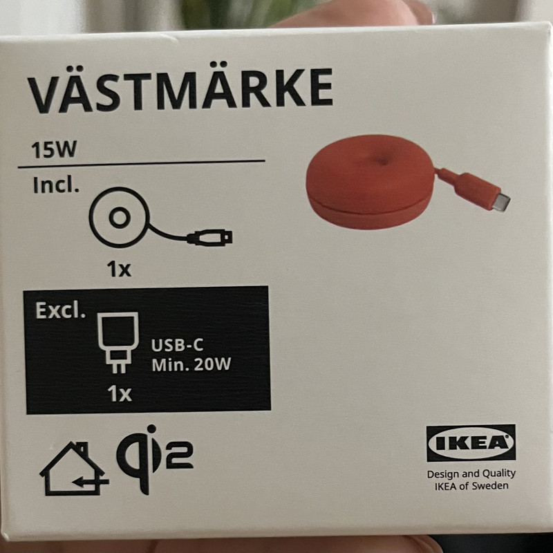شارژر بی‌سیم 15 وات ایکیا مدل Västmärke
