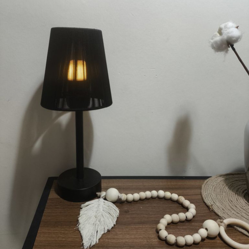 آباژور رومیزی نورهام مدل مکرومه نخی NHM- UNIQUE BW -MKR15