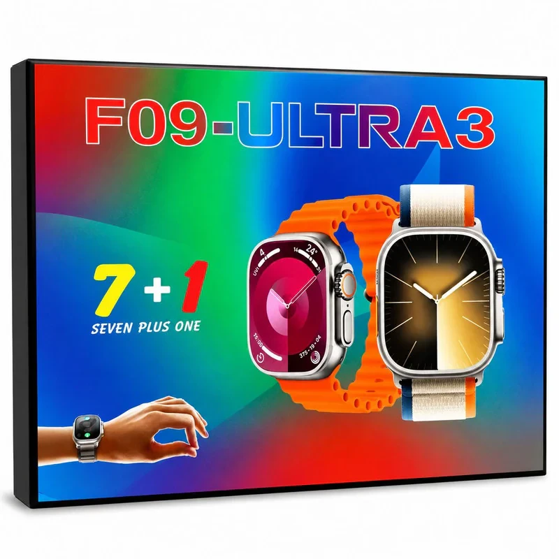 ساعت هوشمند 49 میلی متری اف الترا مدل 1+7 SEVEN PLUS ONE با بند سیلیکونی