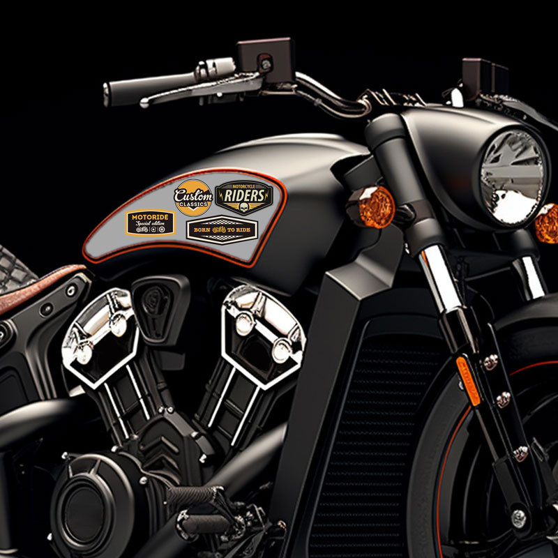 برچسب موتور سیکلت رایسان طرح  motorcycle کد sm0063 مجموعه 4 عددی