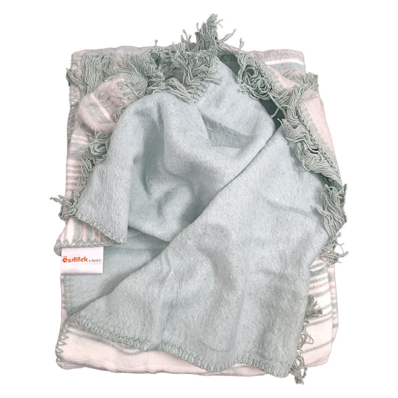 پتو ازدیلک مدل Stripe Mint سایز 170×130 سانتی متر