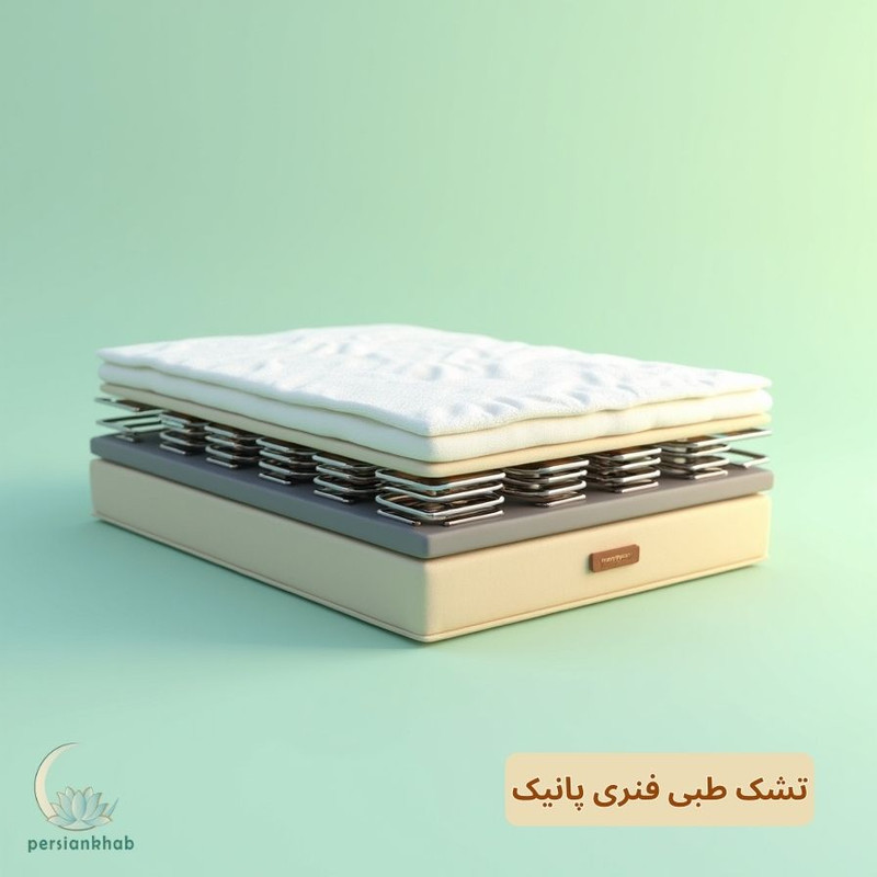 تشک طبی فنری رویال مدل پانیک تک نفره سایز 200×90 سانتی متر