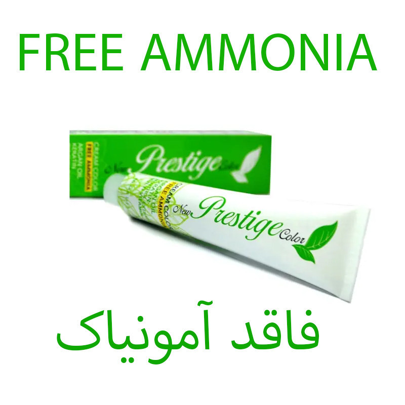 رنگ مو نیو پرستیژ کالر شماره 8 حجم 100 میلی لیتر رنگ بلوند روشن به همراه اکسیدان نیو پرستیژ کالر مدل 2 نه درصدی حجم 150 میلی لیتر