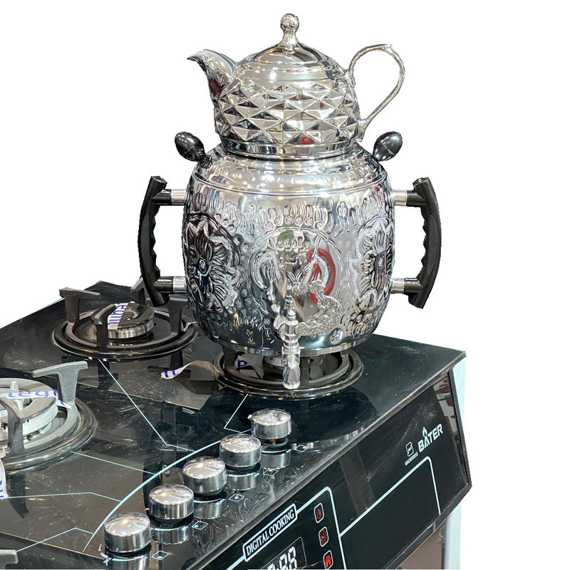 سماور گازی آکماز مدل سه کاره زیر کابینتی گنجایش 6 لیتر