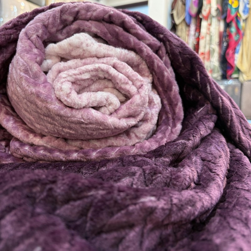 پتو 2 نفره تیلار تک مدل ژاکارد آبرنگی سایز 220x200 سانتی‌متر