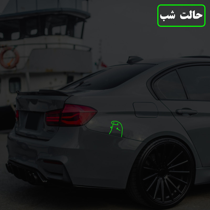 برچسب بدنه خودرو مدل شب تاب طرح لایک کدCK