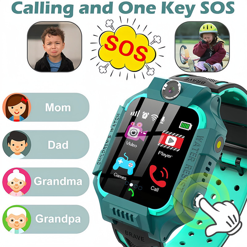 ساعت هوشمند گرین لاین مدل KIDS SERIES 5 مناسب برای کودکان, دارای قابلیت های شتاب سنج و ژیروسکوپ, بند سیلیکون