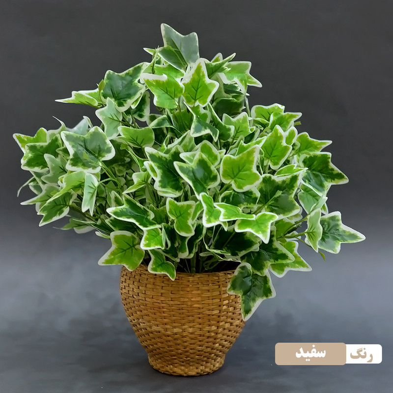 گل مصنوعی مدل بوته برگ لمسی طرح انگور بسته دو عددی