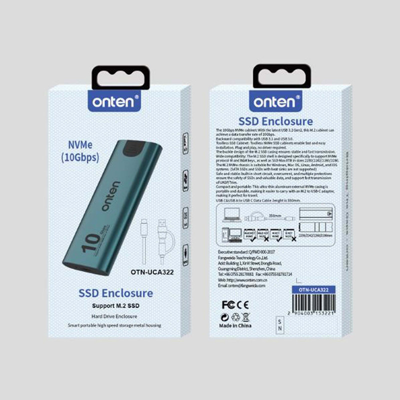 قاب هارد NVMe M.2 SSD اونتن مدل OTN-UCA322