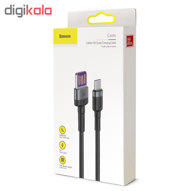 کابل تبدیل USB به USB-C باسئوس مدل CATKLF-PG1 طول 1 متر