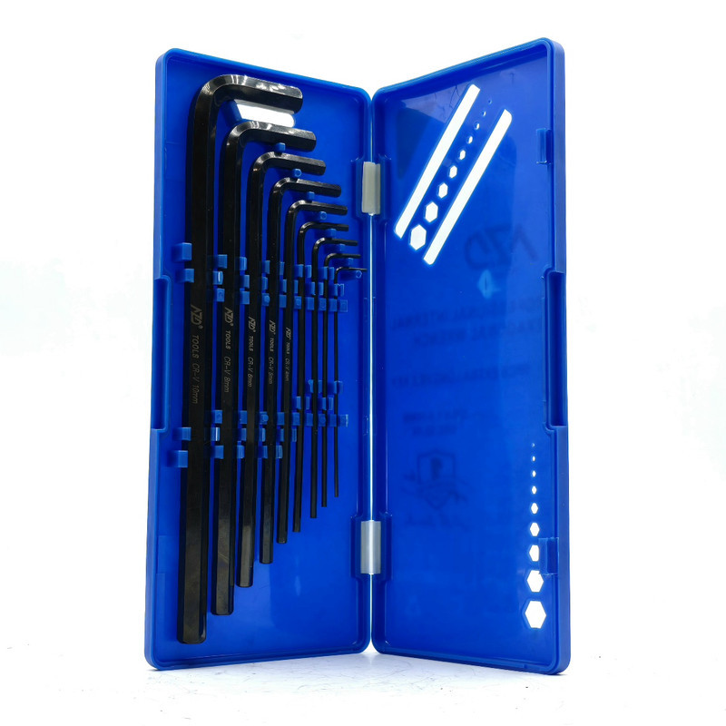آچار آلن بلند ای زد دی مدل جعبه دار کد CR-V-9PCS مجموعه 9 عددی