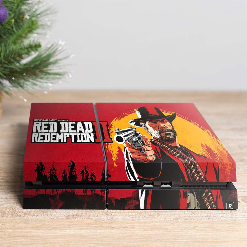 برچسب پلی استیشن ۴ مدل ps4 fat طرح red dead کد PS-1036