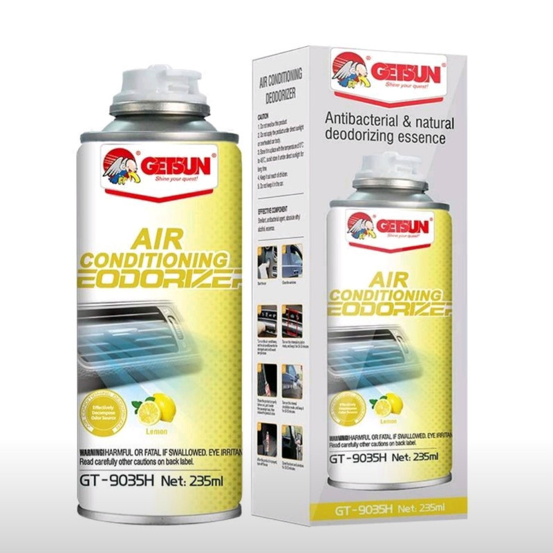 اسپری آنتی باکتریال سیستم تهویه خودرو گتسان مدل GT-9035H با رایحه لیمو حجم 235 میلی‌لیتر