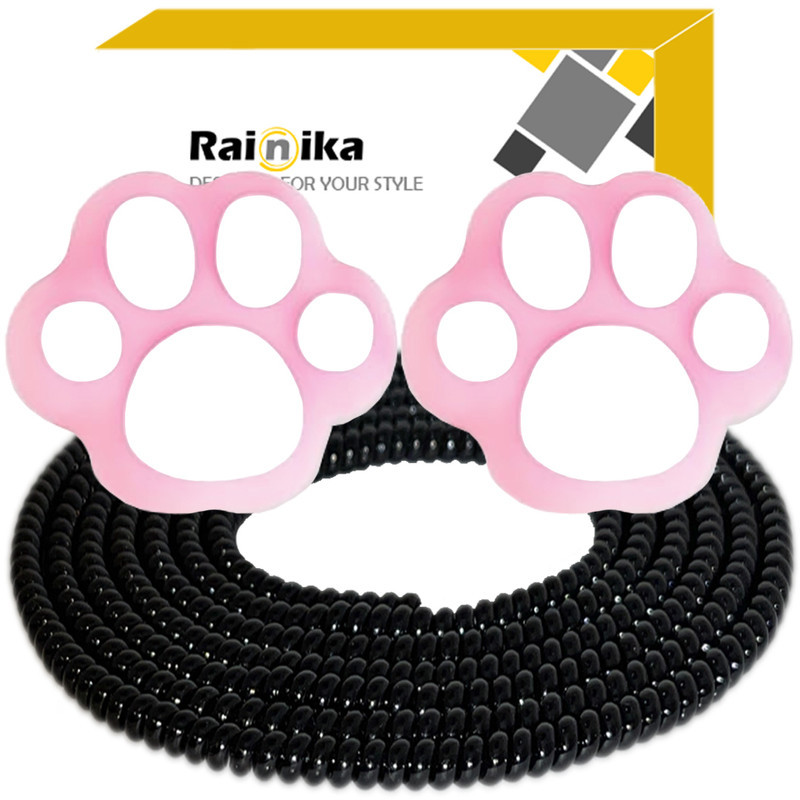 محافظ کابل شارژ و هندزفری رینیکا مدل Paw Pin KK 03 مجموعه 3 عددی