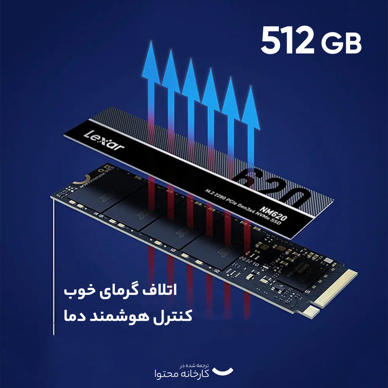 اس اس دی اینترنال PCIe Gen3 x4 لکسار مدل NM620 ظرفیت 512 گیگابایت