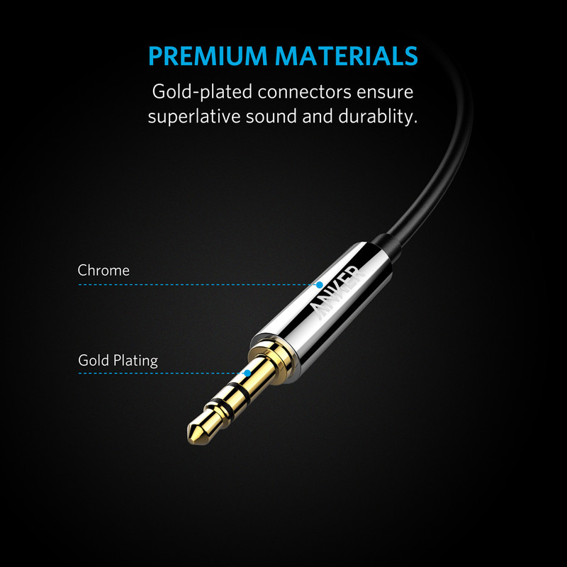 کابل AUX انکر مدل Auxiliary Audio طول 1.2 متر